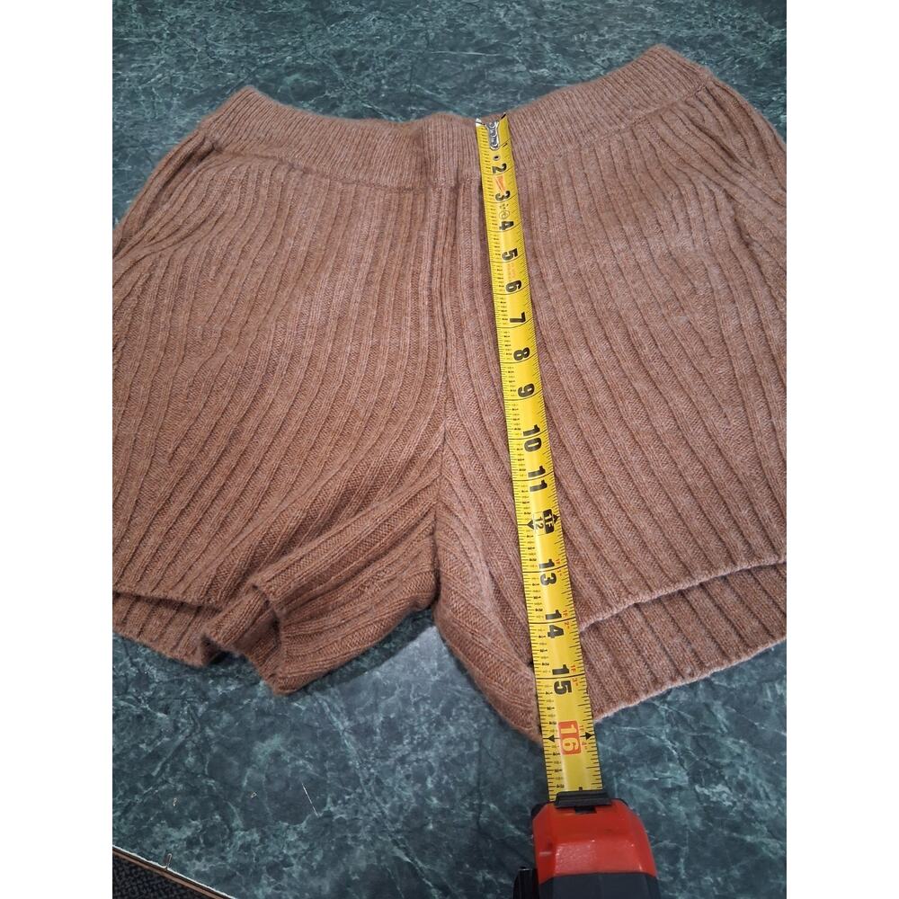 Rag & Bone Maxine Knit Shorts Ribbed X-Fine Merino Wool Lounge Sz M Quiet Luxury - Picture 7 of 11